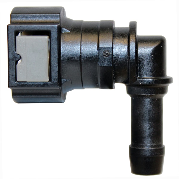 Fuel Line Quick Connect - 90 Degree 3/8 Steel to 3/8 Nylon - 2 per Bag